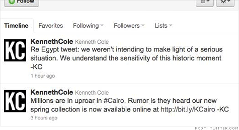 Kenneth Cole on Twitter, you're doing it wrong!